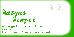 matyas henzel business card